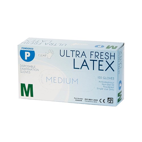 Latex Gloves - Extra Small - Low Powder - Clear (LS)